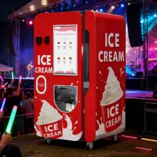 Máquina expendedora automática de helados inteligente comercial HUAXIN - 59 sabores, dispensación de 15 segundos, certificado CE / ETL